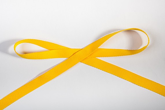 Лента для бейджей простая желтая, 15 мм, арт. ЛБЖ-15-004
